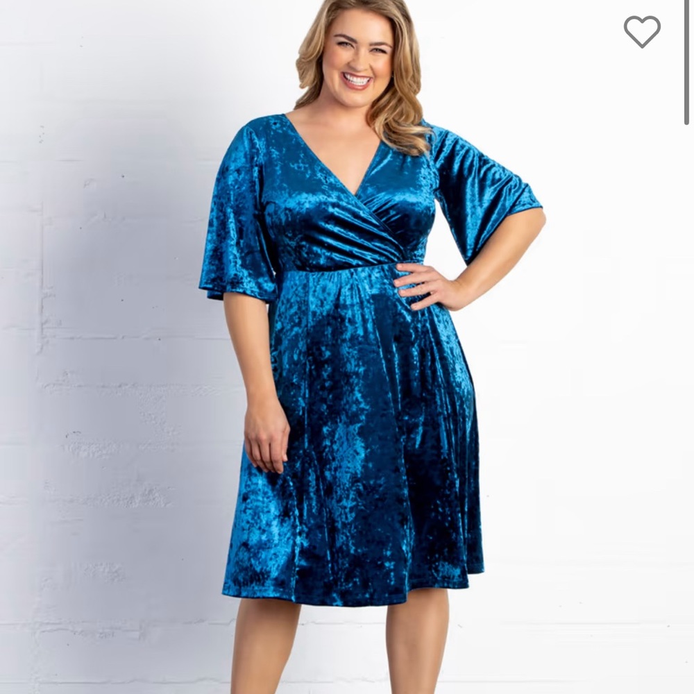Kiyonna Fit and Flare Velvet Dress
